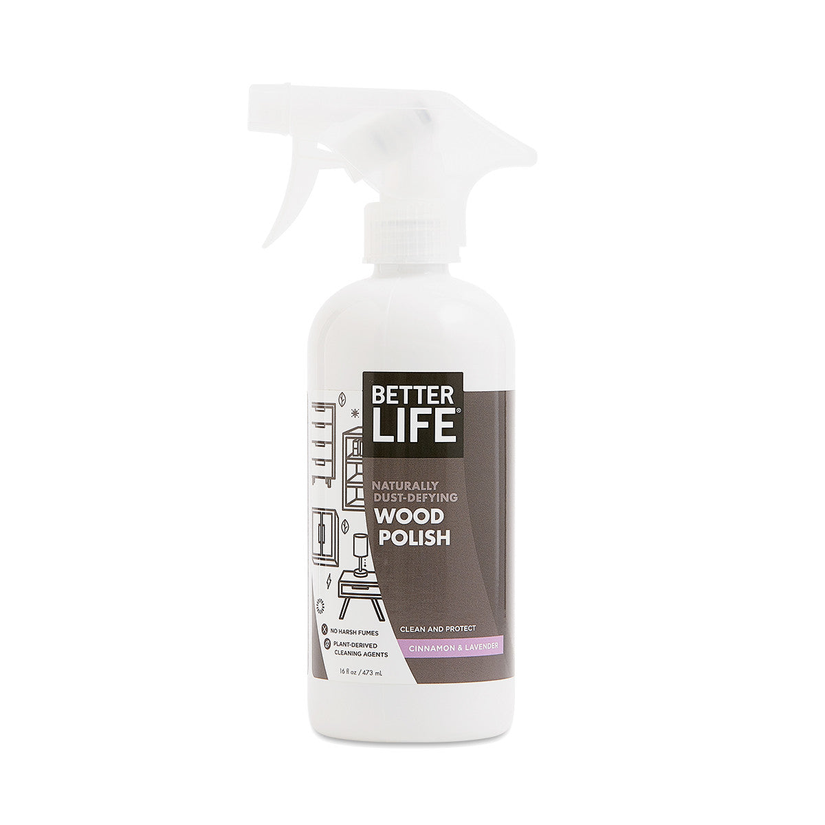 Better Life Natural Oak-Y-Dokey Wood Cleaner And Polish Cinnamon And Lavender, 16 Oz